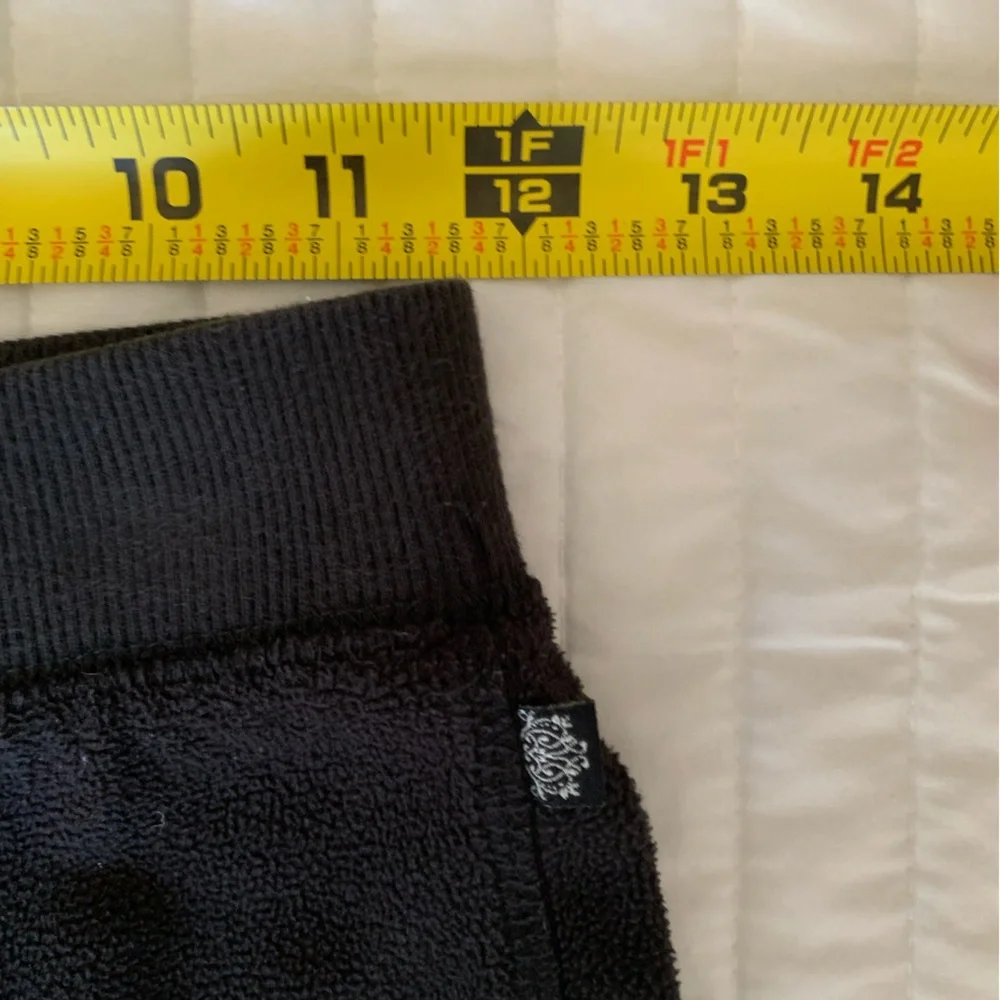 Children's Place Pants Girls Size 10 Black Fleece 1989 Place Bow Stretch Waist